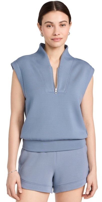 Varley Loretta Half Zip Stone Blue