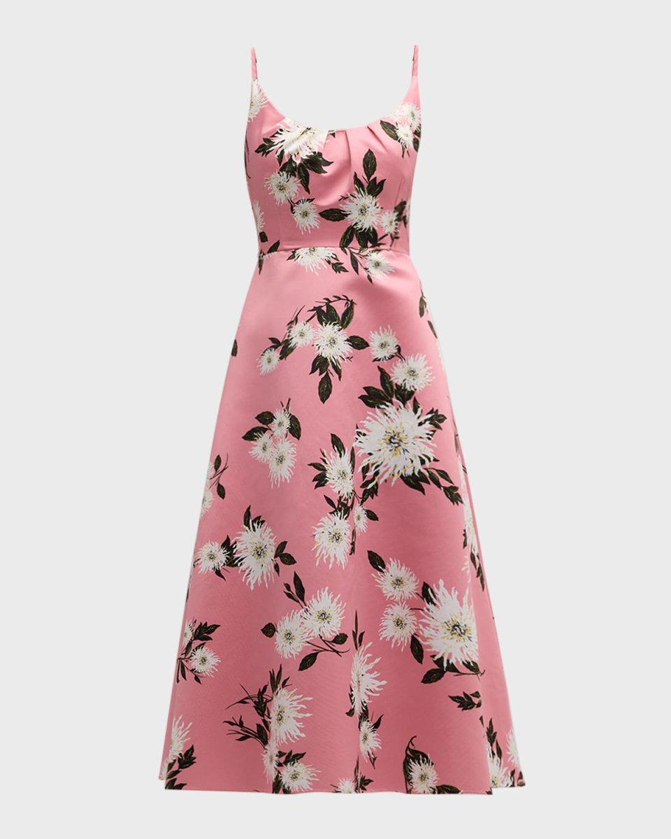 Wenna Floral Sleeveless A-Line Midi Dress