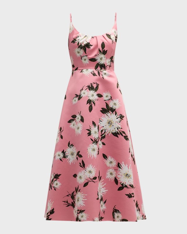Wenna Floral Sleeveless A-Line Midi Dress
