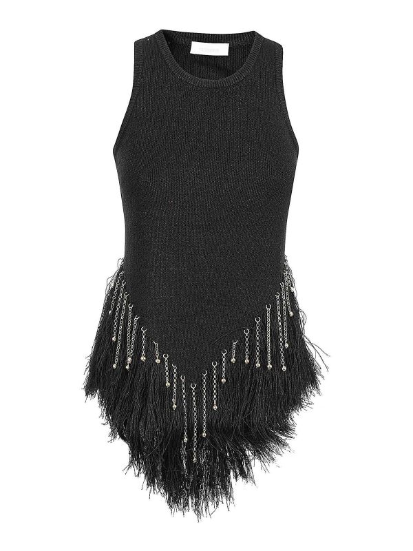 Paco Rabanne Pull Col Rond - Noir