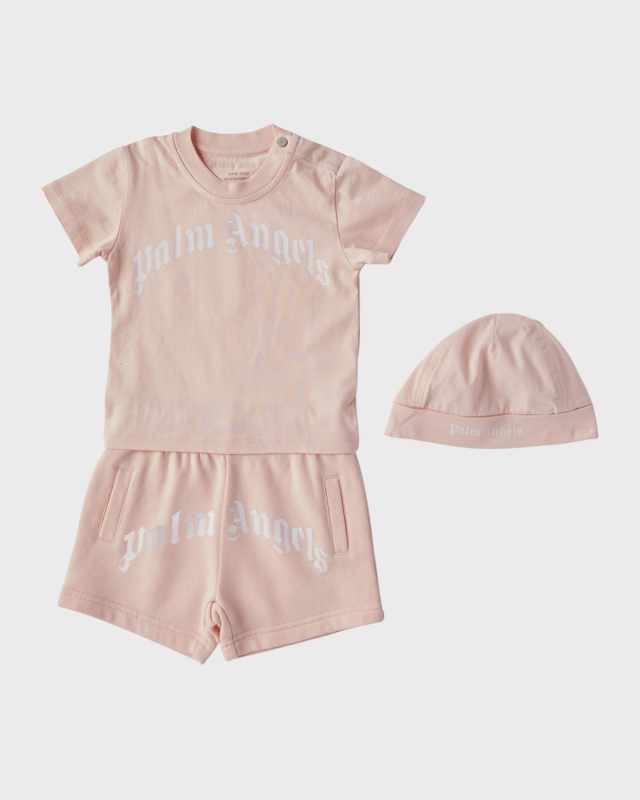 Girl's Logo-Print Three-Piece Gift Set, Size 3