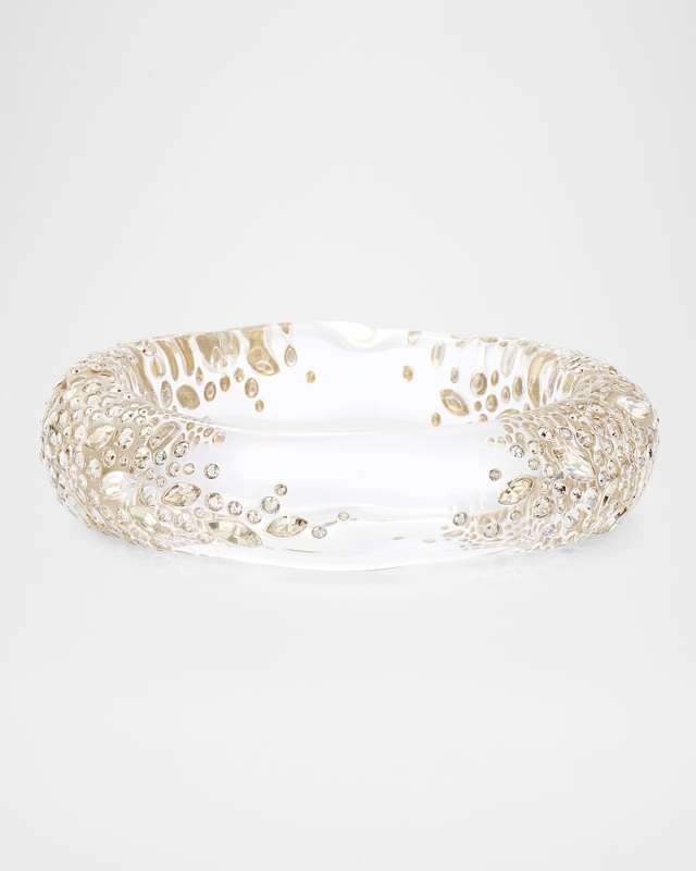 Confetti Crystal Lucite Hinge Bracelet