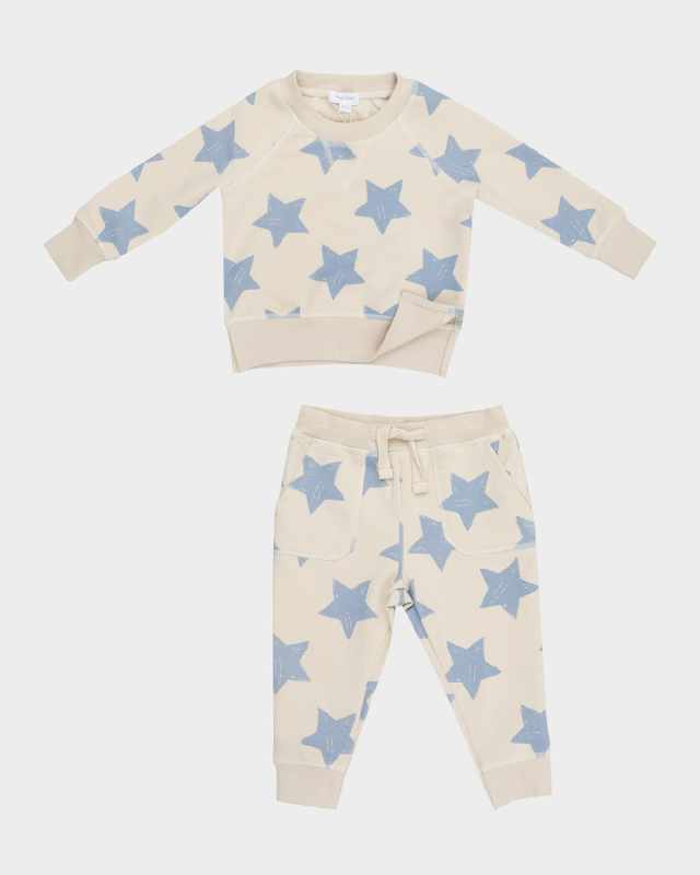 Boy's Artsy DinosRaglan Sweatshirt And Jogger Set, Size 6-24M