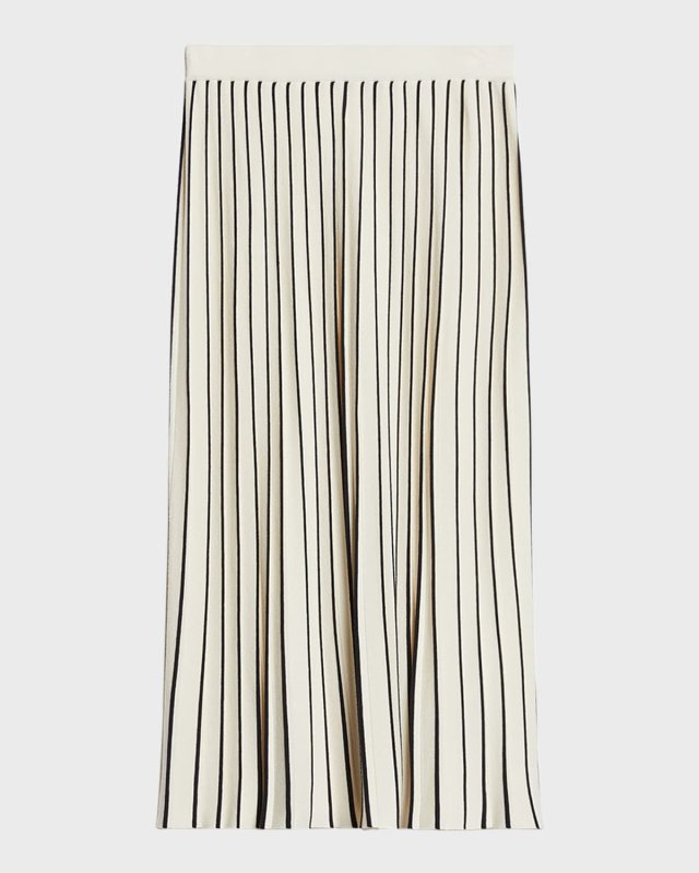 Finanza Pleated Knit Midi Skirt