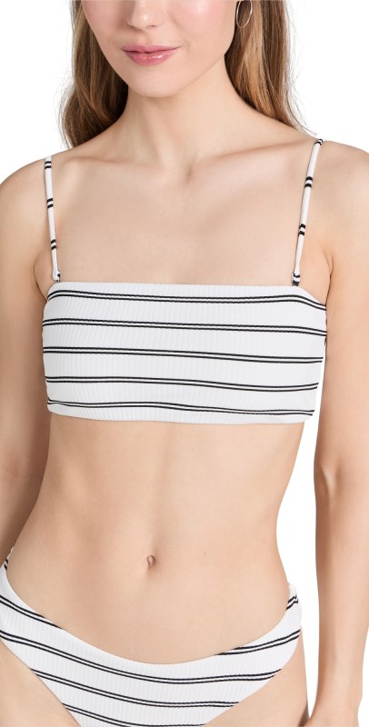 Madewell Nic Bikini Top Double Stripe Lighthouse