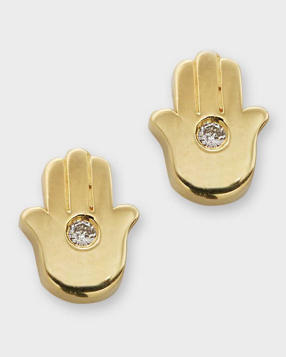 Mini Hamsa Stud Earrings