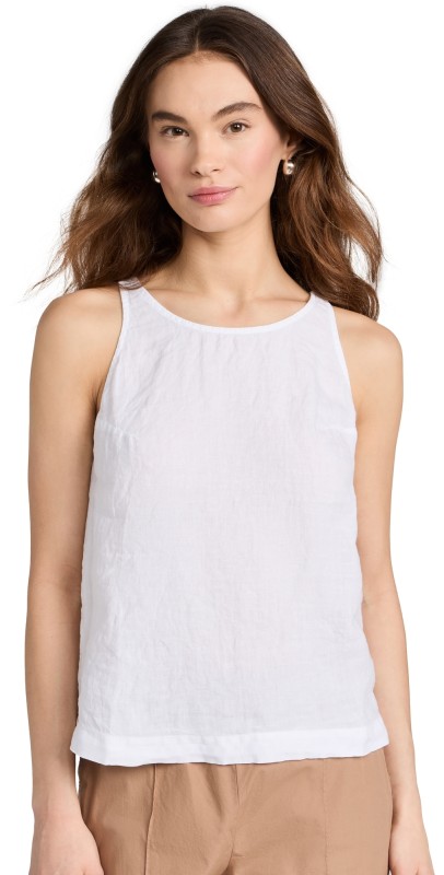 Wyeth Rachel Linen Tank White