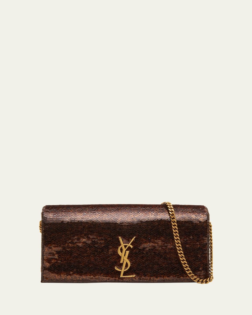 Kate Medium YSL Sequin Patent Shoulder Bag