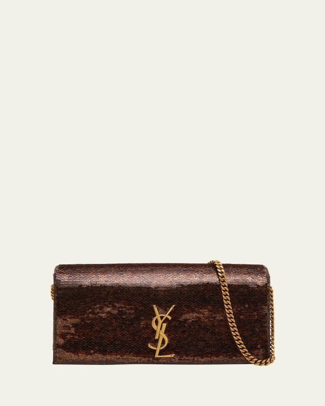 Kate Medium YSL Sequin Patent Shoulder Bag