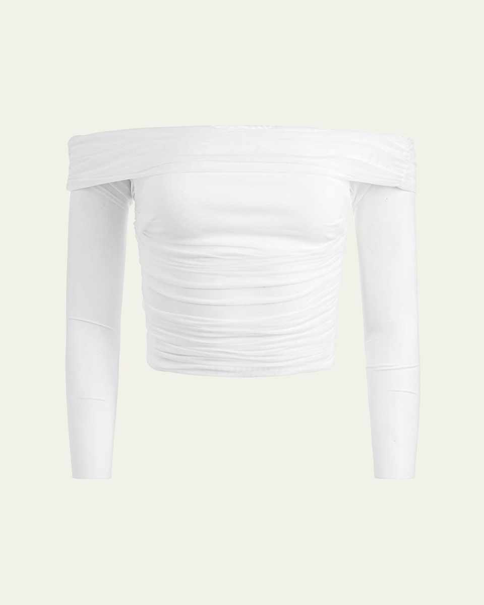 Isadola Ruched Off-The-Shoulder Top
