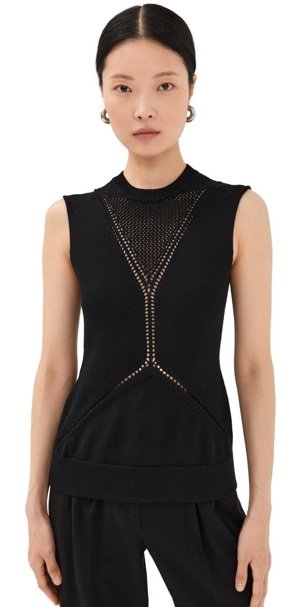 Jil Sander Cotton Sleeves Top Black