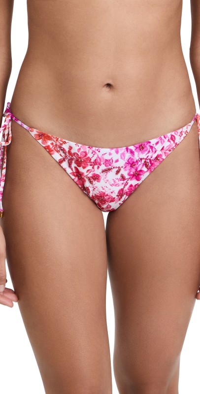 PQ Swim Embroidered Tie Full Bottoms Azalea