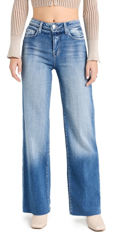 L'AGENCE Scottie High Rise Wide Leg Jeans Hayward