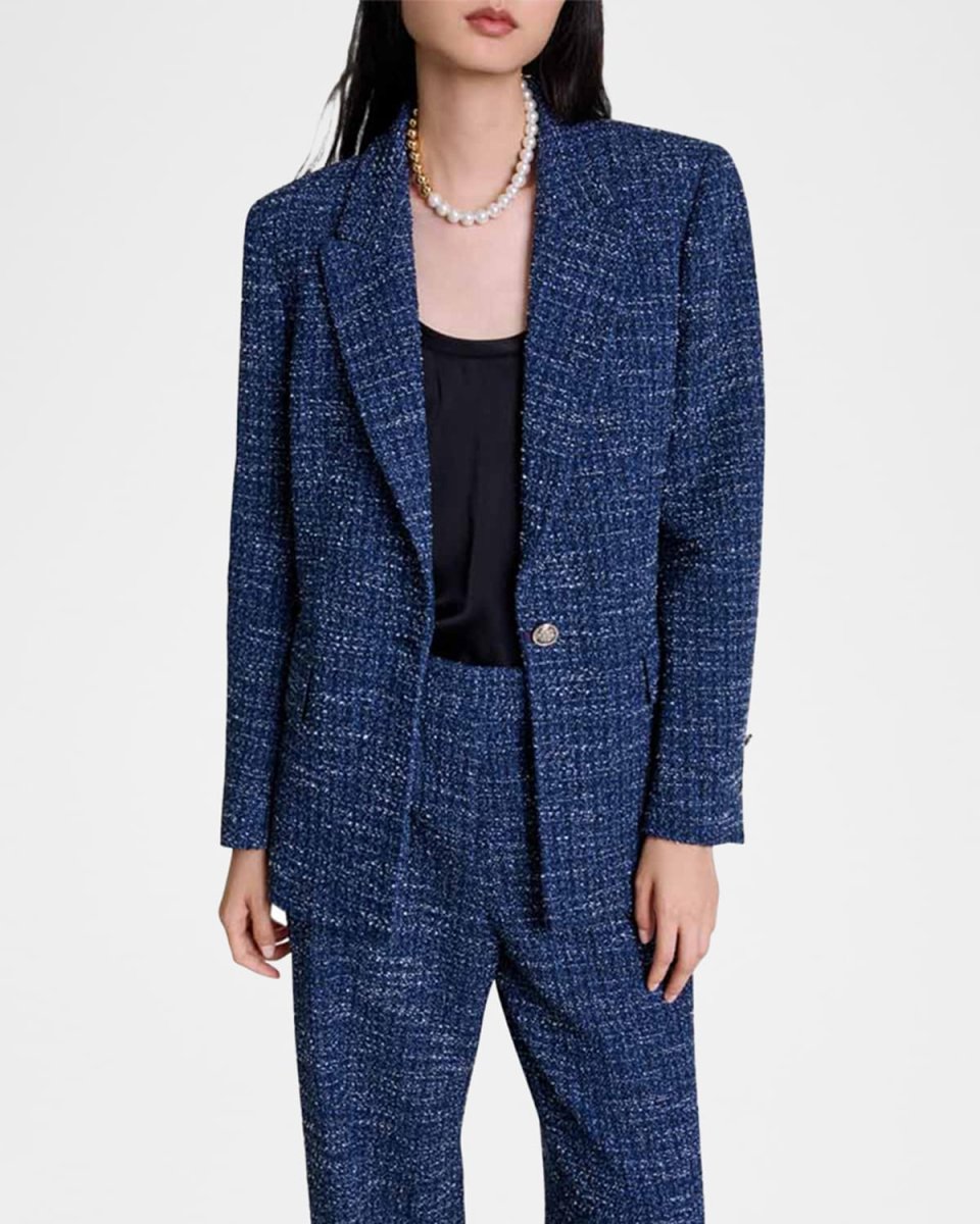 Volicy Metallic Tweed Blazer