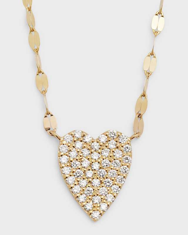 Flawless Small Diamond Heart Pendant Necklace