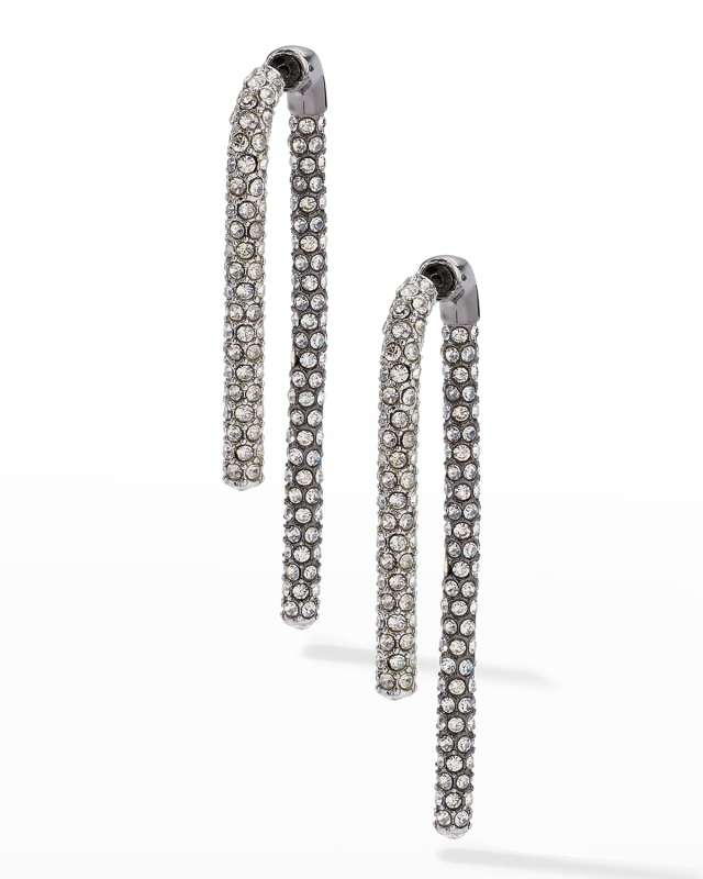 Celeste Pave Crystal and Silver Earrings