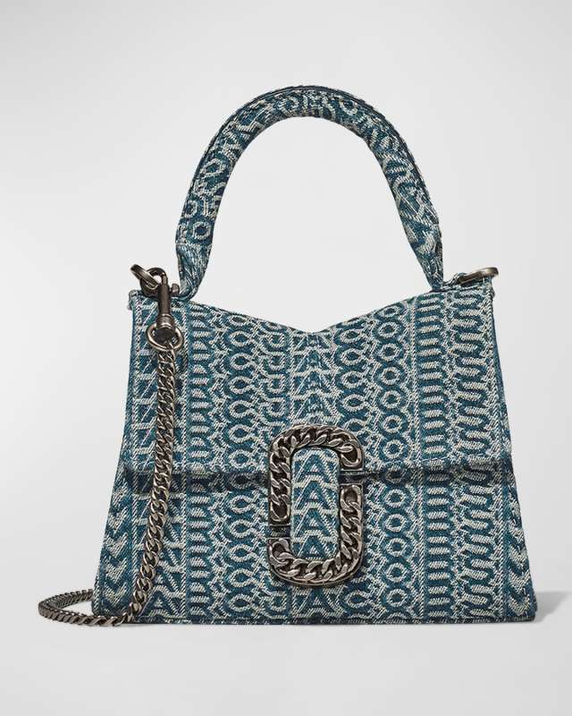 The Washed Monogram Denim St. Marc Mini Top Handle