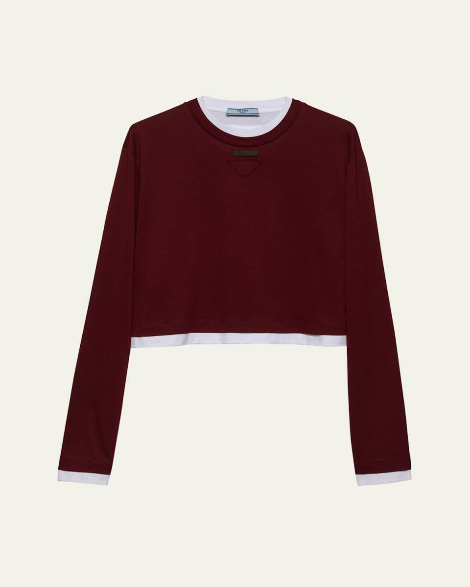 Oversized Long-sleeve Jersey T-shirt