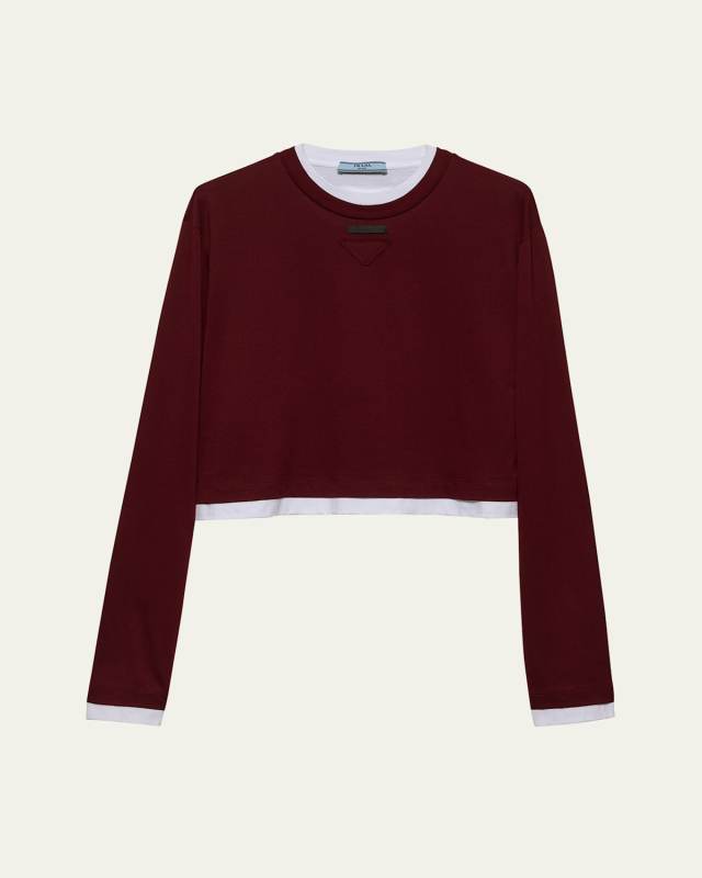 Oversized Long-sleeve Jersey T-shirt