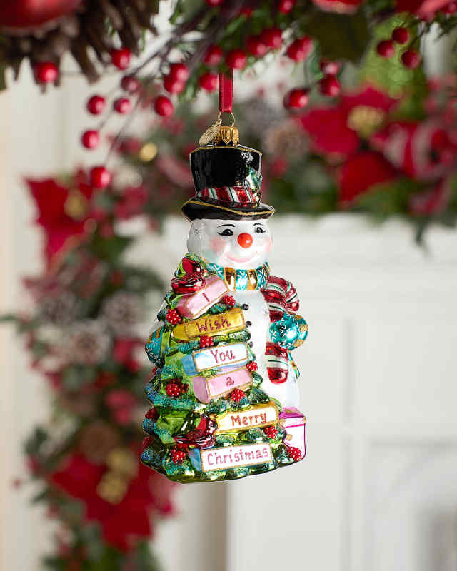 Snowman Wishes You A Merry Christmas Ornament
