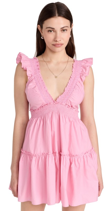LoveShackFancy Poplar Dress Melon Kiss