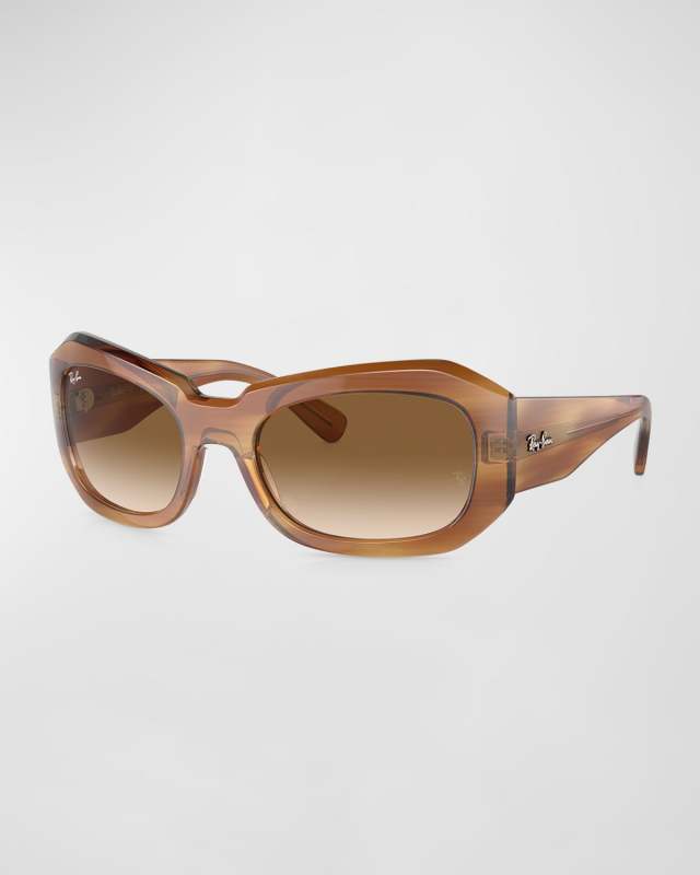 Beate Propionate Wrap Sunglasses, 56mm