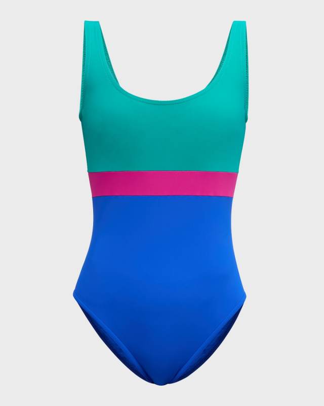 Marcella Round Neck Silent Underwire One-Piece Swimsuit