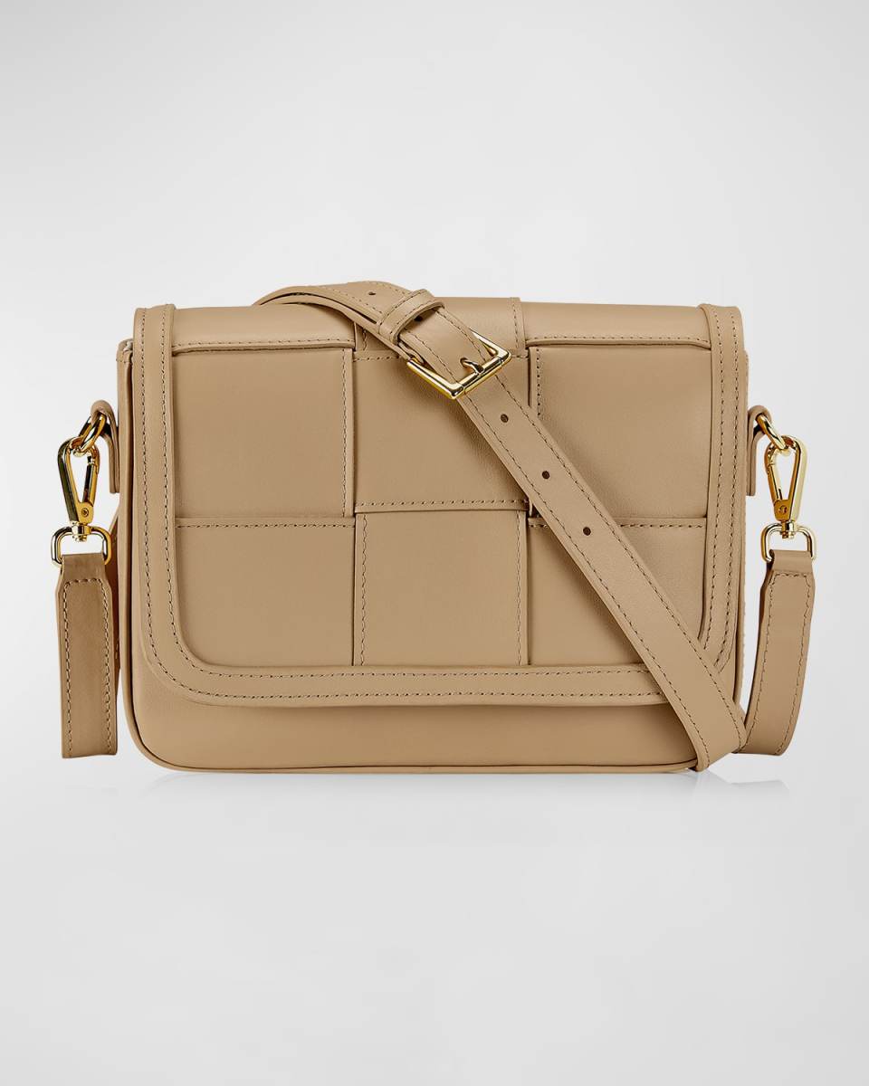 Lily Woven Leather Crossbody Bag