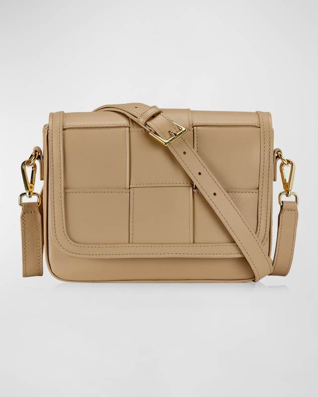 Lily Woven Leather Crossbody Bag