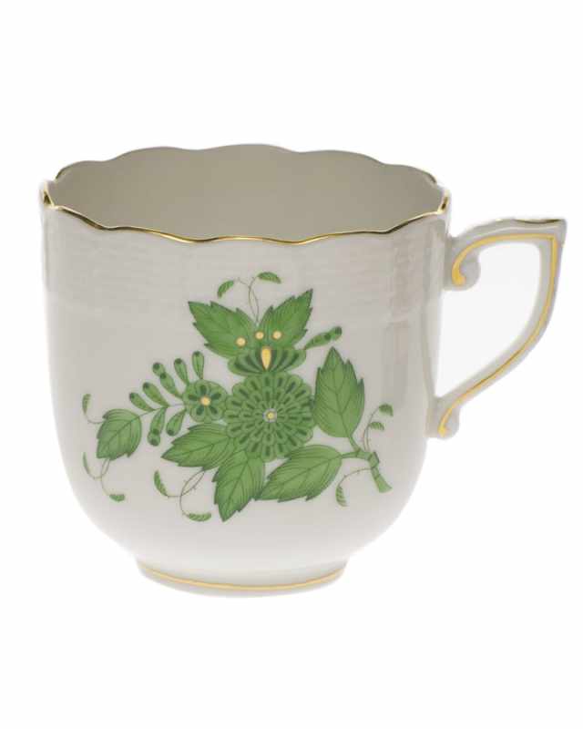Chinese Bouquet Green Mocha Cup