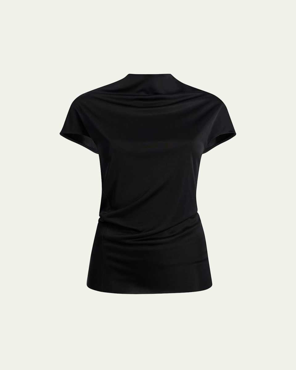 Zenn Mock-Neck Jersey Top
