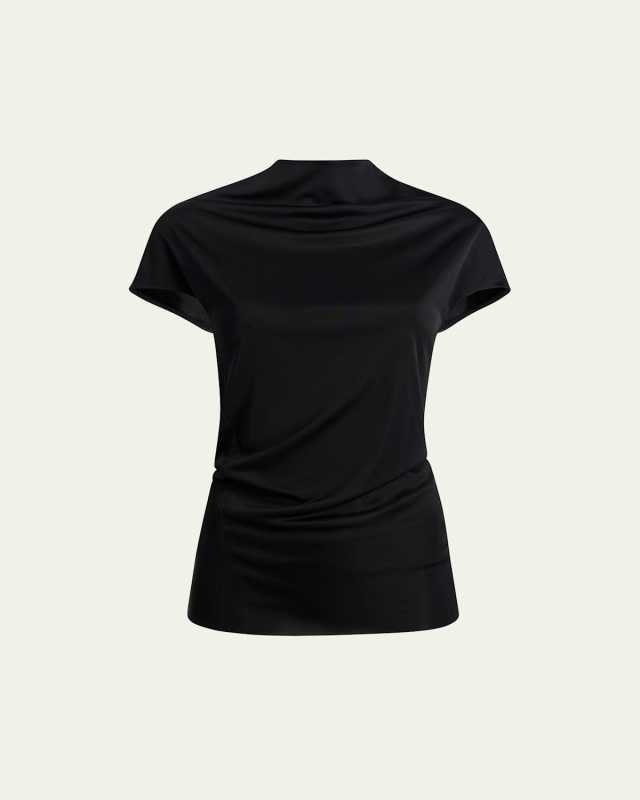 Zenn Mock-Neck Jersey Top