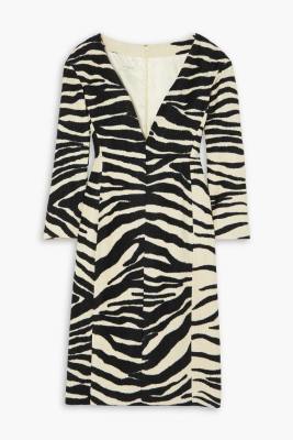 Dries Van Noten Zebra-print chenille dress