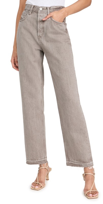 MOUSSY VINTAGE Glenwood Wide Straight Leg Jeans Light Brown