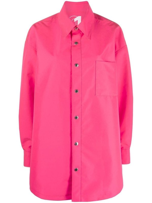 logo-print shirt jacket