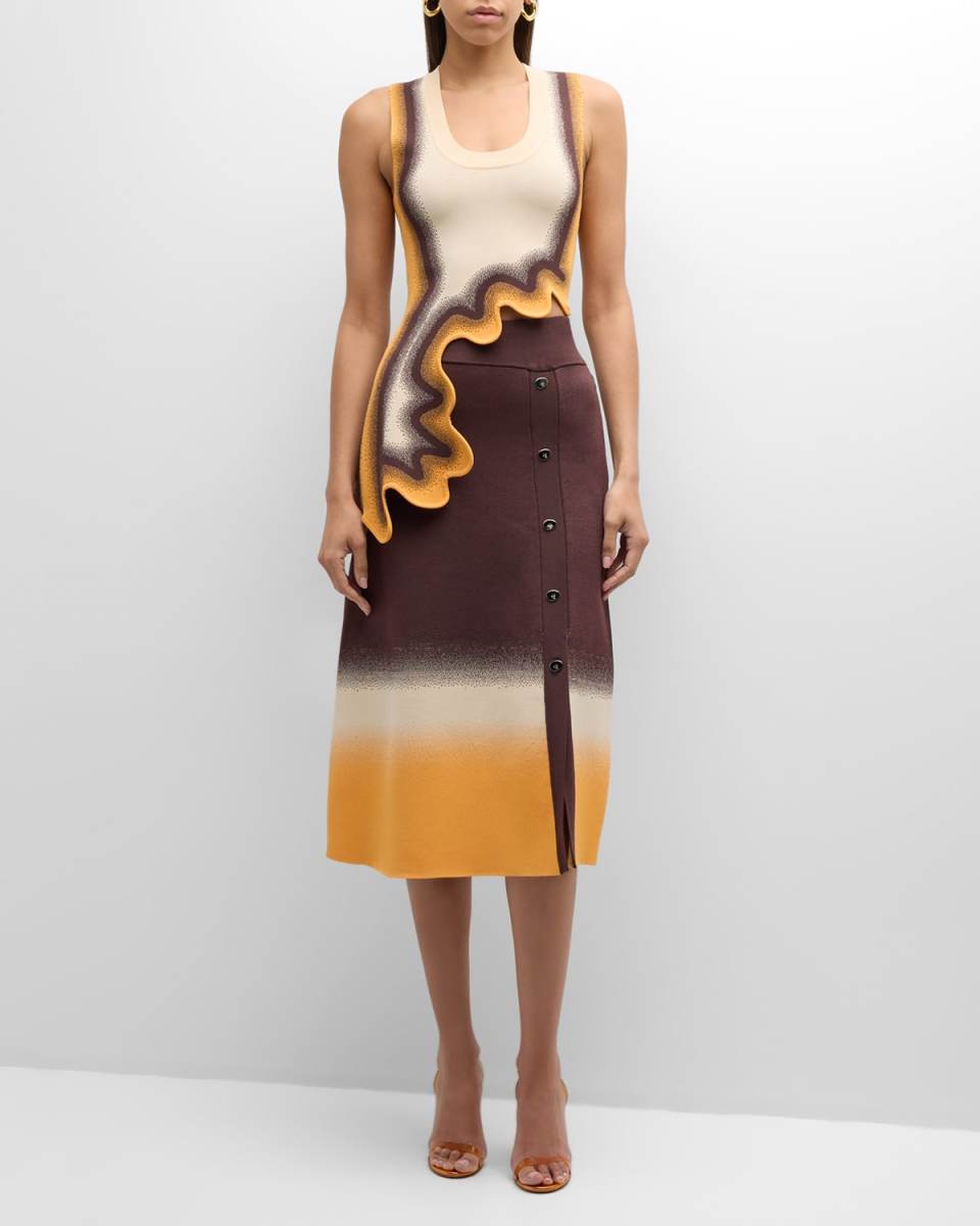 Kafka Gradient Midi Skirt