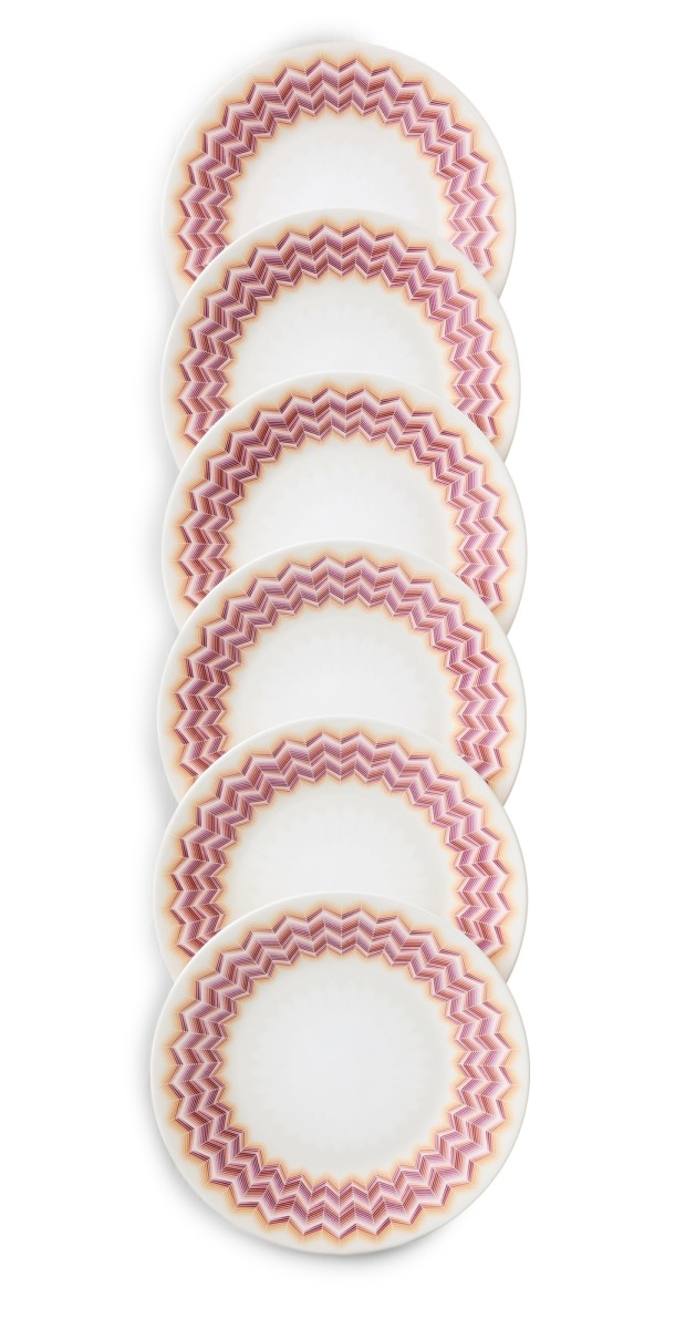 Missoni Dessert Plate Set Red