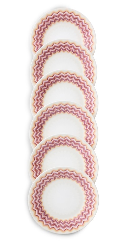 Missoni Dessert Plate Set Red