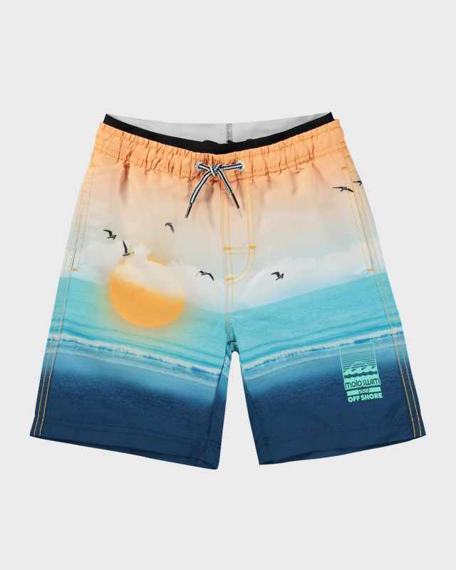 Boy's Neal Graphic Swim Shorts, Size Newborn-3