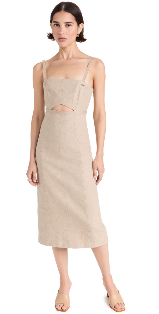 HEVRON Avery Dress Flax