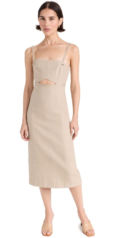HEVRON Avery Dress Flax