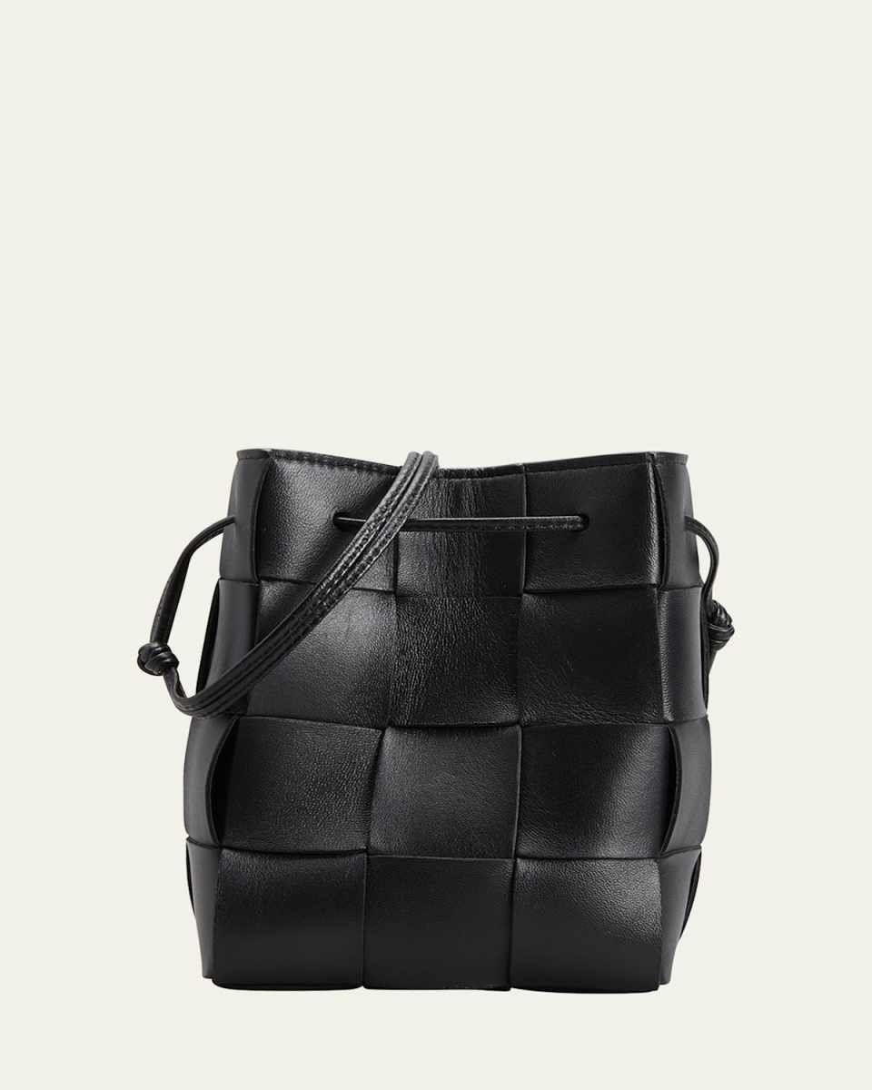 Cassette Intrecciato Leather Bucket Bag