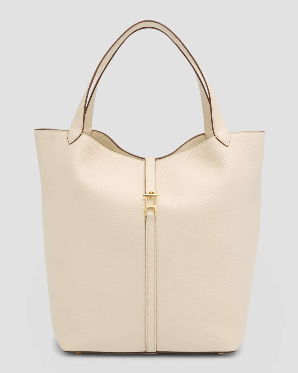 Grain Leather Tote Bag