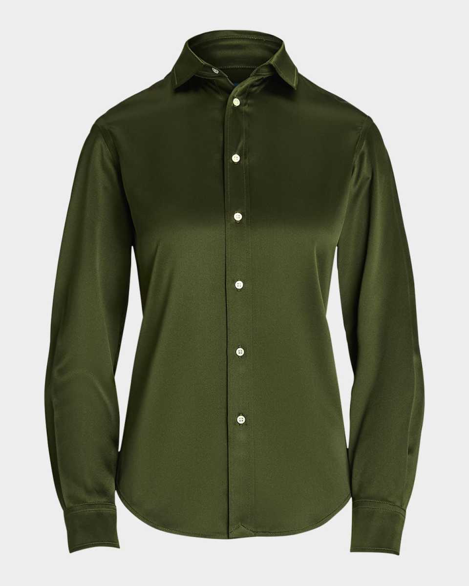 Classic-Fit Silk Shirt