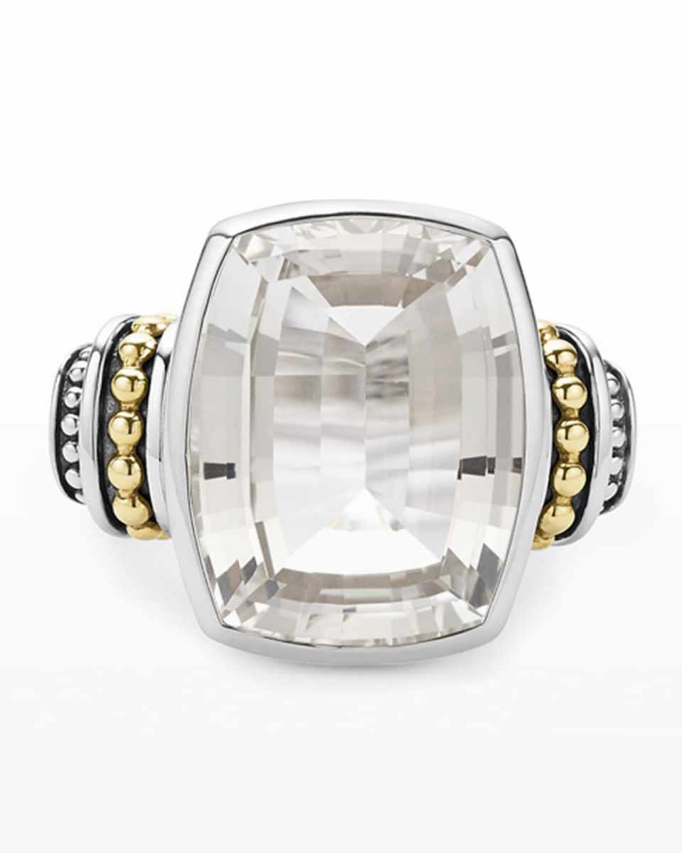 20mmm Caviar Color White Topaz Ring