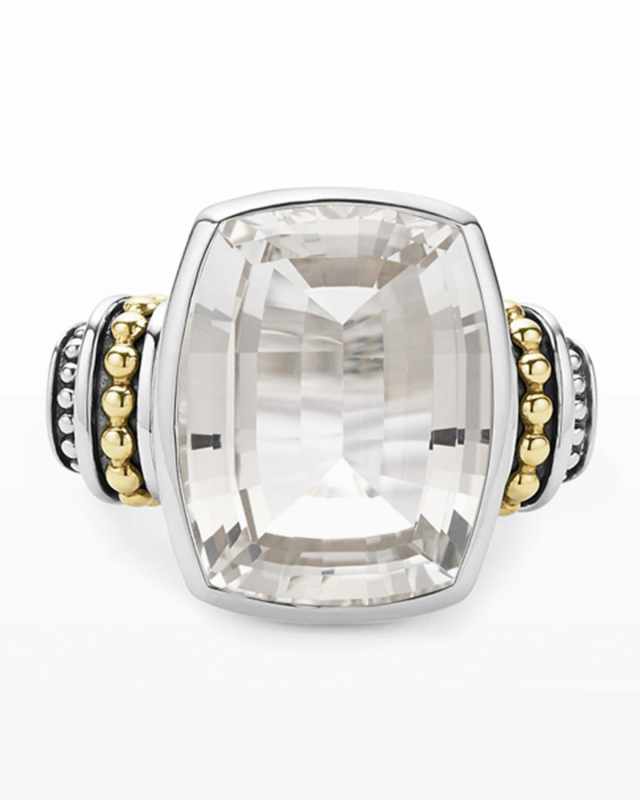 20mmm Caviar Color White Topaz Ring