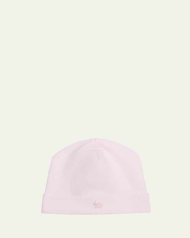 Girl's Hand-Embroidered Baby Hat