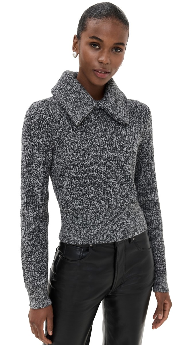 STAUD Christopher Sweater Black Melange