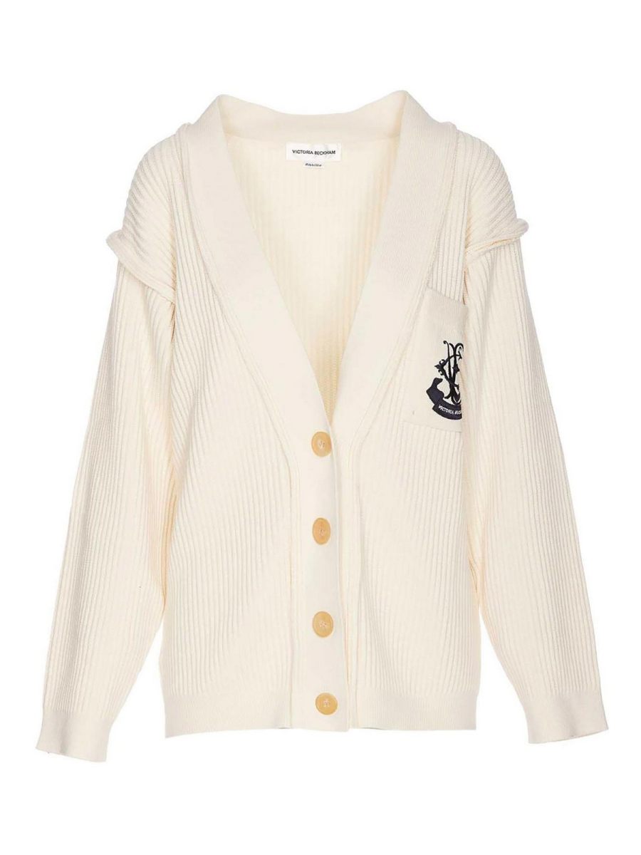 Victoria Beckham Cardigan - Blanc