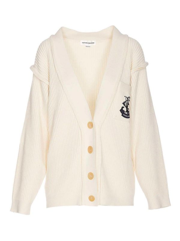 Victoria Beckham Cardigan - Blanc